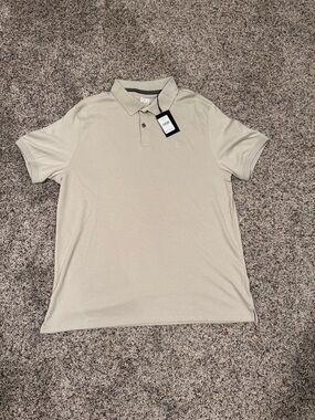 DKNY Men's Beige Short-Sleeve Polo